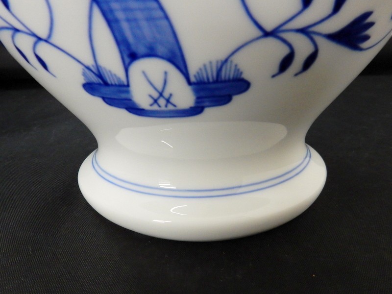 1000円スタート Meissen マイセン ブルーオニオン 花瓶 フラワーベース