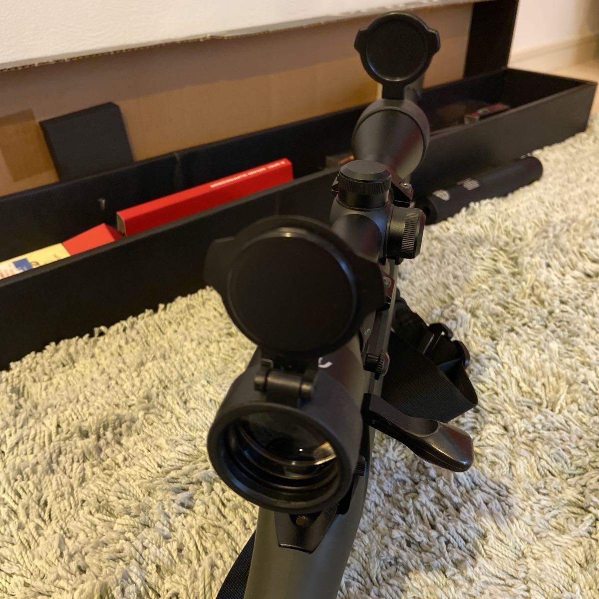 東京マルイ VSR-10 G-SPEC silencer×2本、scope、バイオBB弾0.25g、未