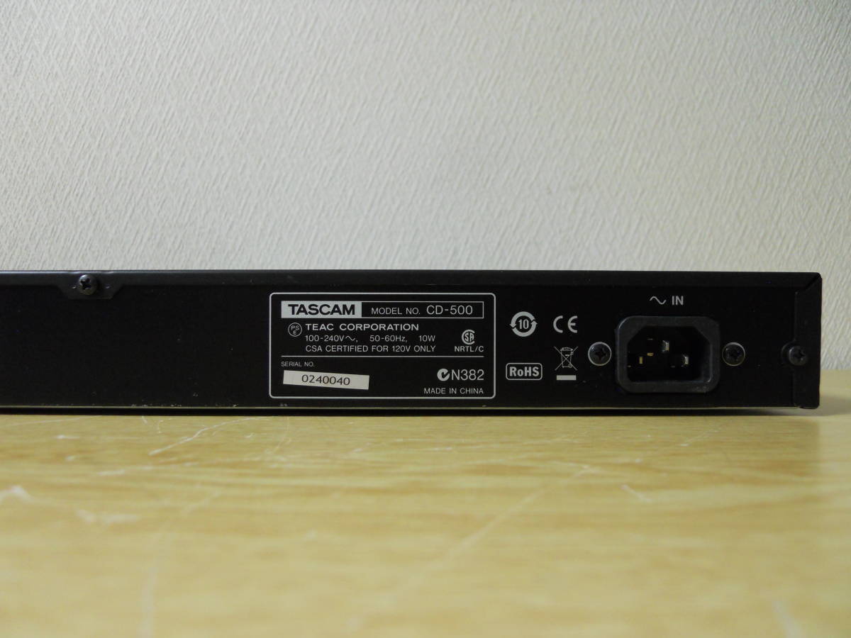 ☆TASCAM☆ タスカム 業務用CDプレーヤー CD-500 / 動作品・メンテ済