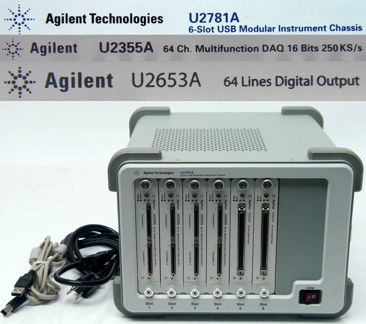 Agilent U2781A USB Modular Instrument Chassis U2355A×2 U2653A×4(アマチュア無線 ...