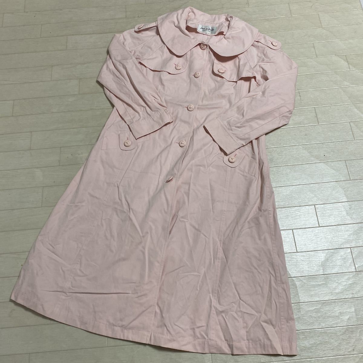  2631 jun ashida ジュンアシダ スプリングコート トップス アウター ロングコート 日本製 レディース ピンク L(その他)｜売買されたオークション情報、yahooの商品情報をアーカイブ公開 - オーク その他