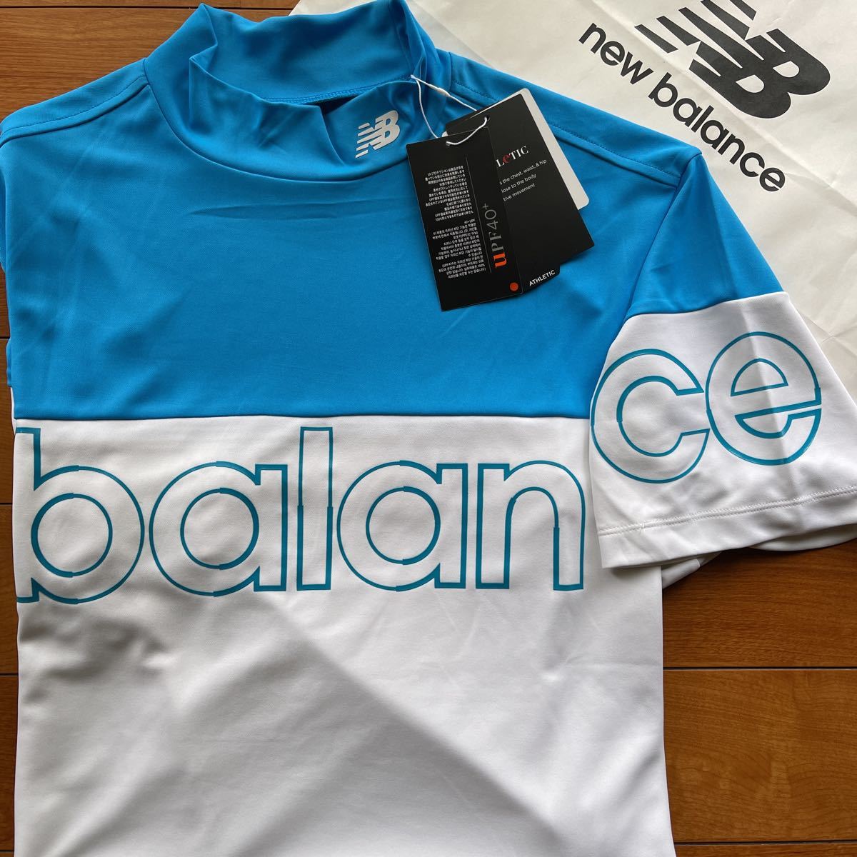 【超激得，超激得，HOT】 new balanceニューバランスゴルフ最新men&rsquo;sモックネックシャツCOOL ON COOL吸汗速乾UPF40+バイカラーBIGロゴ 7(その他)｜売買されたオークション情報、yahooの商品情報をアーカイブ公開 - オークフ シャツ