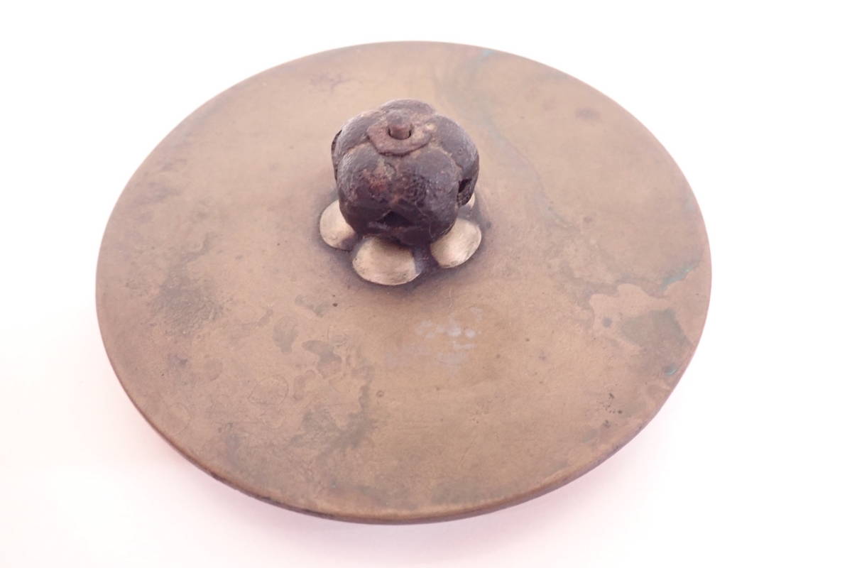 龍文堂造 鉄瓶 銅蓋 古銭紋 和同開珎 茶道具 煎茶道具 G04088