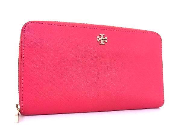 1円 □美品□ TORY BURCH トリーバーチ レザー ラウンドファスナー 長 