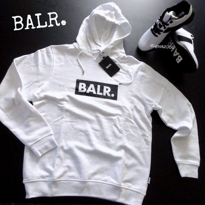 最安値，大人気 BALR ボーラー / オランダ ボックスロゴ スウェットパーカー ホワイト/白 Mサイズ 定価￥29.700 セレブ着用ブランド(Mサイズ)｜売買されたオークション情報、yahooの商品情報をアーカイブ公開 - Mサイズ