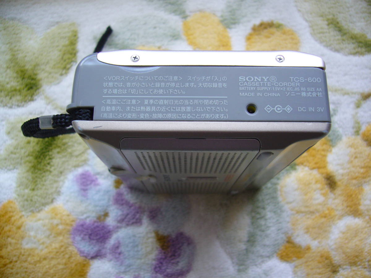 tcm19-014] ☆動作品 SONY ソニー TCS-600 カセットコーダー ベルト