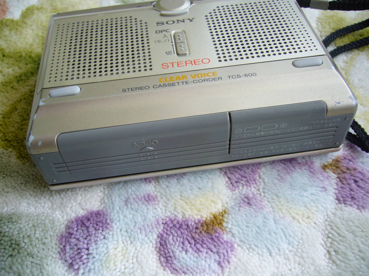 tcm19-014] ☆動作品 SONY ソニー TCS-600 カセットコーダー ベルト