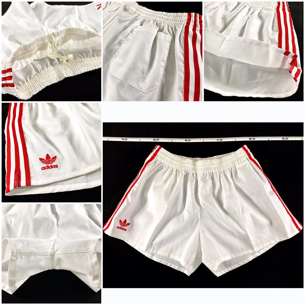 希少 レトロ80's adidas サッカーパンツ ベリーショート O シャドー