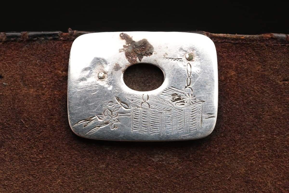 銘 | 春駒図鐔 宗與（花押） 釜師系 the 時代物 ZK454 銀