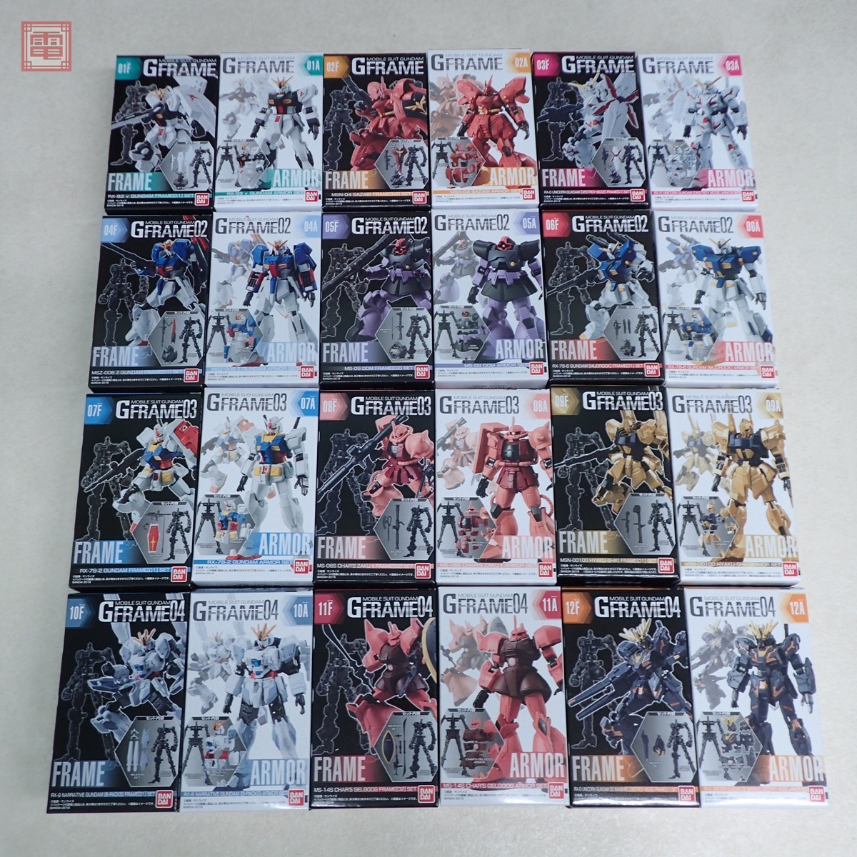 バンダイ Gフレーム ユニコーンガンダム Zガンダム シャア専用ザク ナラティブガンダム 等 計24個セット 食玩 Bandai 機動戦士ガンダム 売買されたオークション情報 Yahooの商品情報をアーカイブ公開 オークファン Aucfan Com