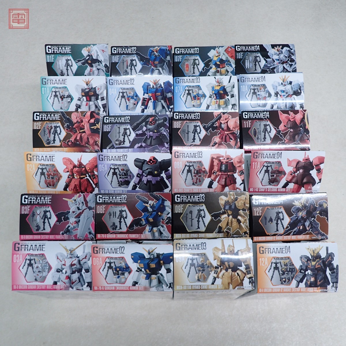 バンダイ Gフレーム ユニコーンガンダム Zガンダム シャア専用ザク ナラティブガンダム 等 計24個セット 食玩 Bandai 機動戦士ガンダム 売買されたオークション情報 Yahooの商品情報をアーカイブ公開 オークファン Aucfan Com