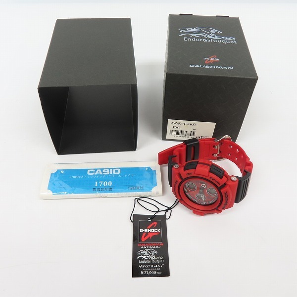 未使用◆G-SHOCK ガウスマン レッド◆AW-571E-4A3T