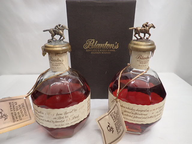 新品，100%新品 042313 未開栓古酒 箱付き含む Blanton's ブラントン ２本セット(バーボン)｜売買されたオークション情報、yahooの商品情報をアーカイブ公開 - オークファン バーボン