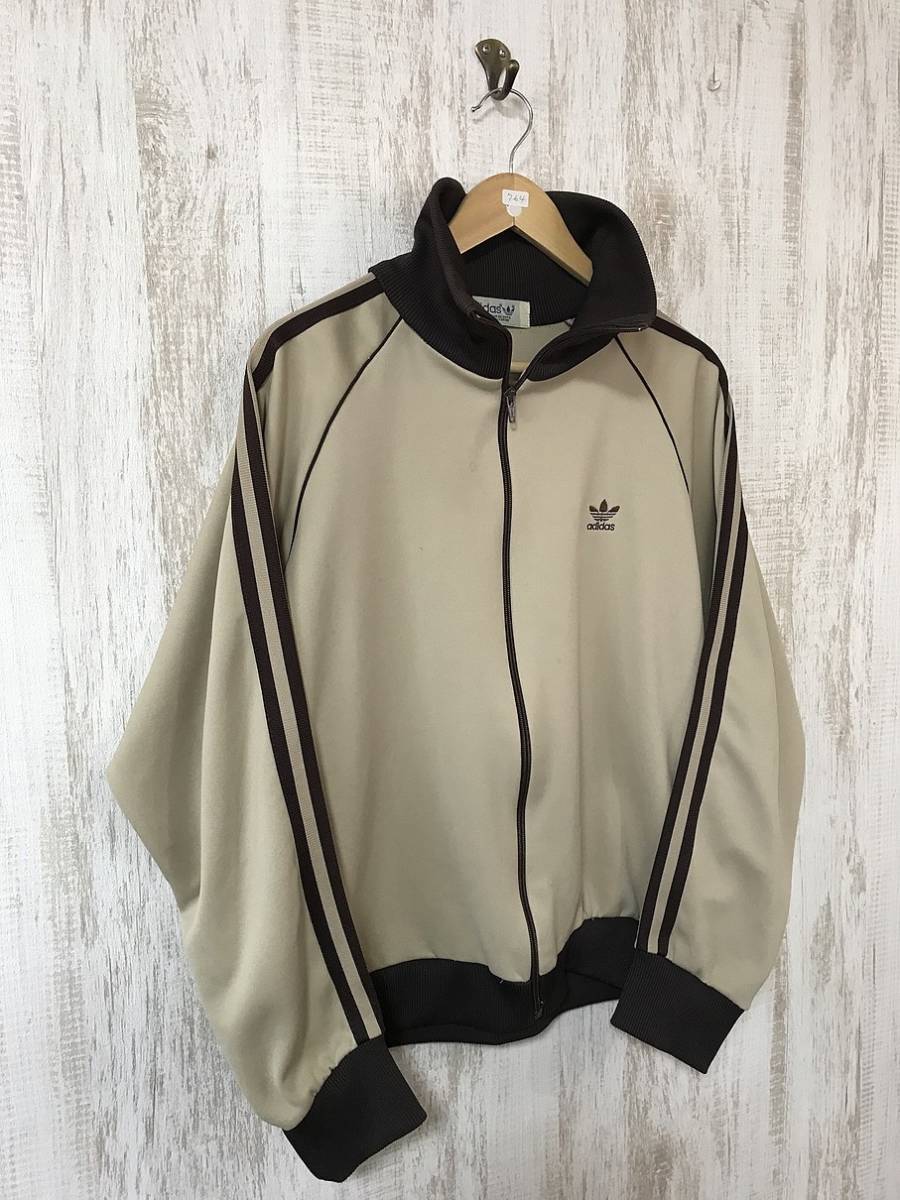  トレフォイル リブ編み トラックジャケット 764☆【80s ヴィンテージ リブトラックジャケット】adidas アディダス