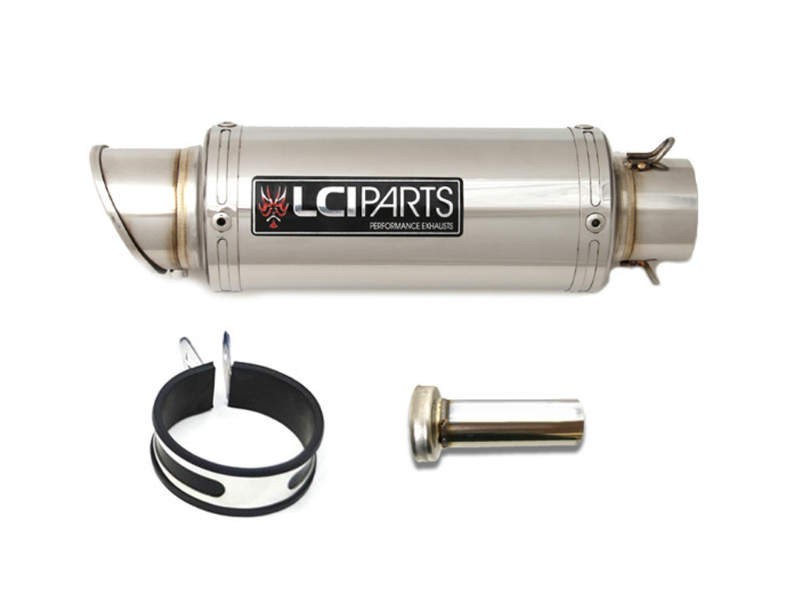 汎用 LCIPARTS ショートステンレスマフラー 差込径50.8mm 汎用