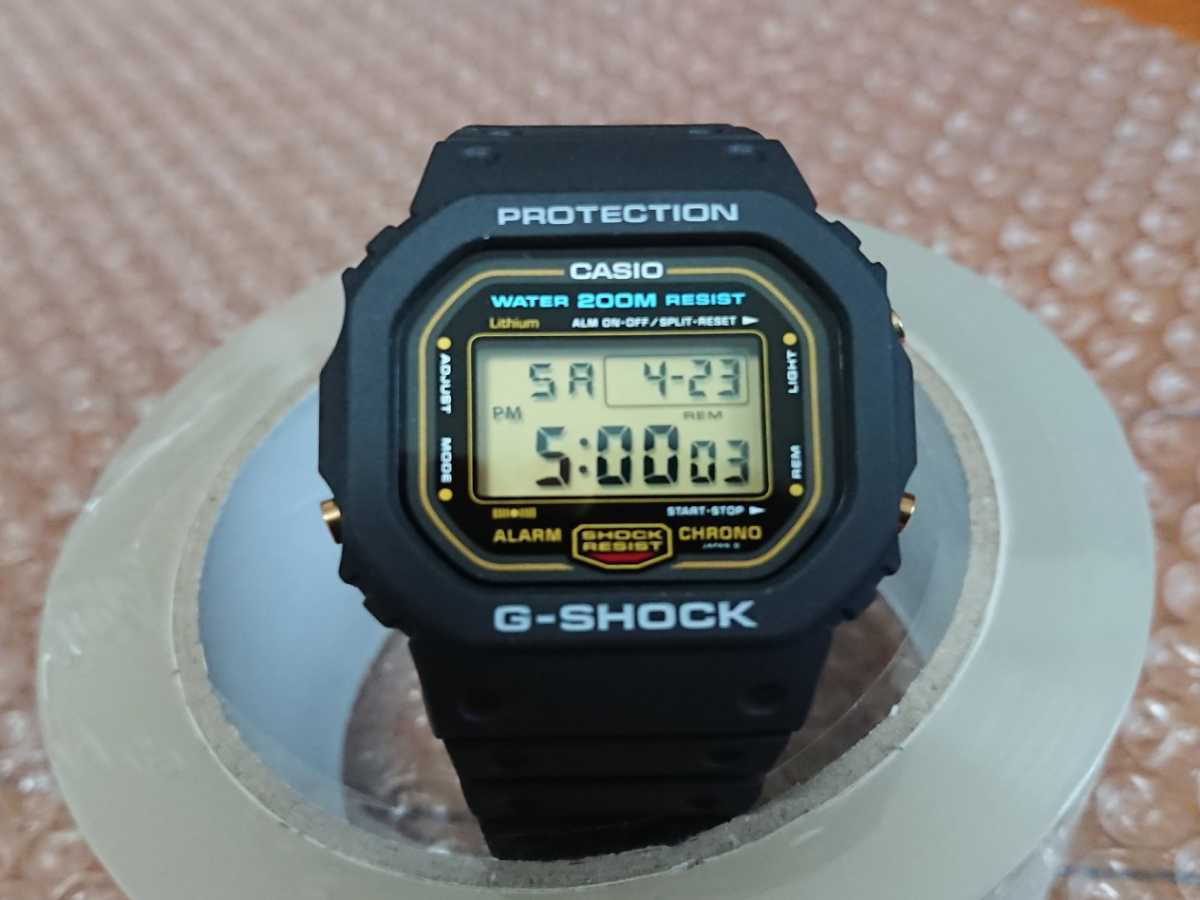 ▽G-SHOCK スピード DW-5600C-9 ゴールド 金 レトロ オールドG 