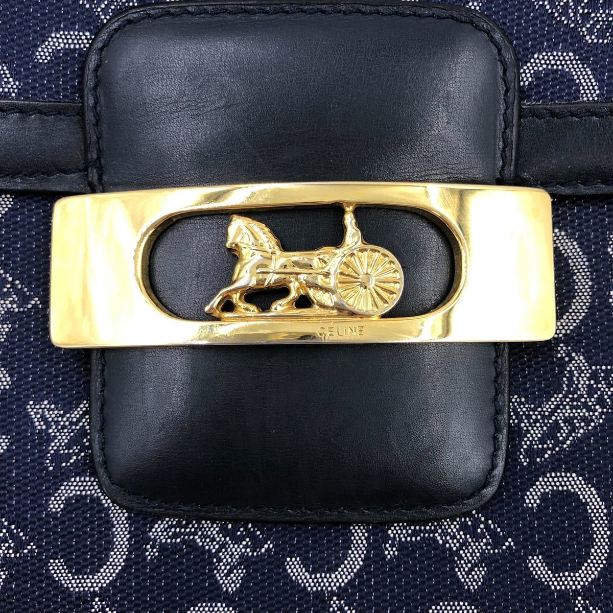 1円〜 最高峰・未使用級 CELINE セリーヌ 馬車金具 Cサルキー マカダム