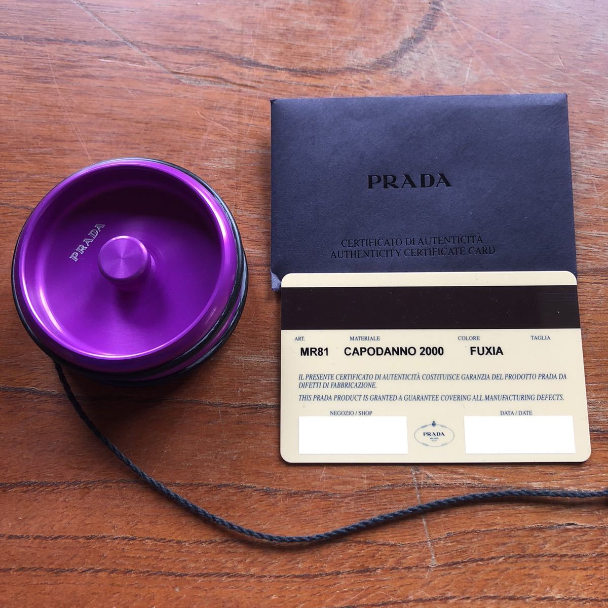 PRADA ヨーヨー 2個セット 青 金 プラダ レア PRADA ヨーヨー 2個