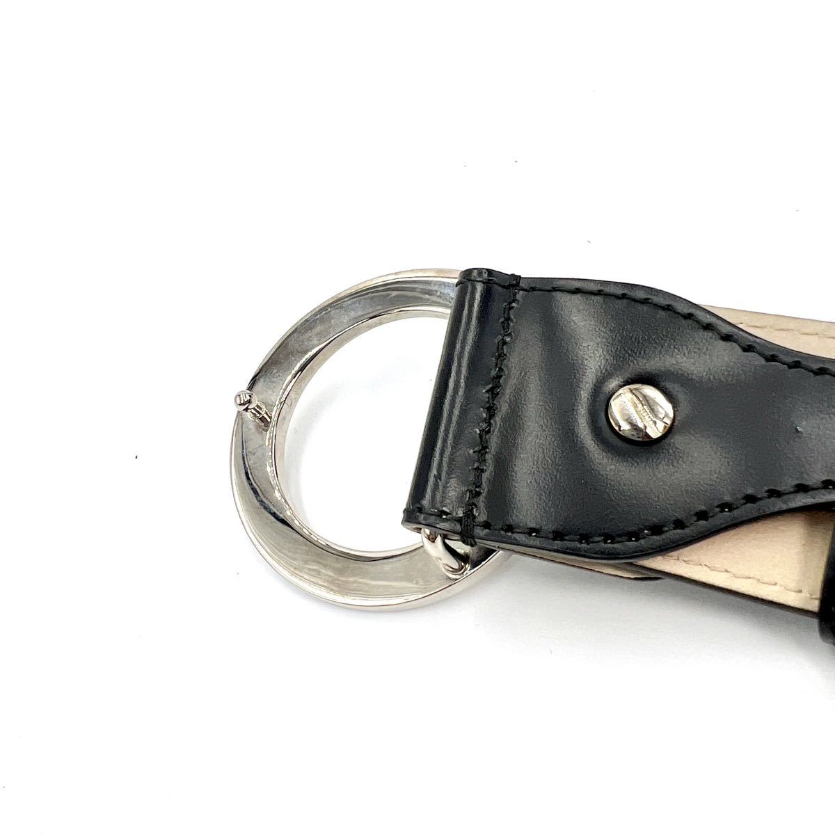 1円〜【紳士の相棒】 BVLGARI ブルガリ ベルト 太 サークルロゴ シルバー金具 黒 ブラック レザー 刻印 110 44 1スタ BVLGARI ブルガリ ベルト ブルガリ（ベルト サイズ：110⁄44 アショーマ