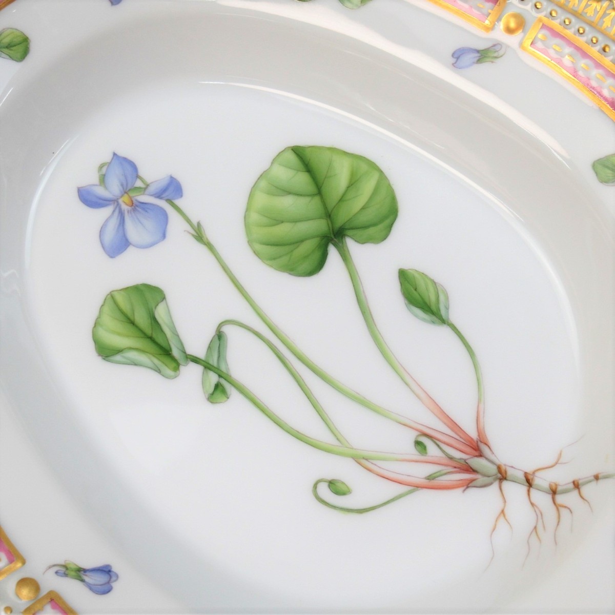 1円～ ロイヤルコペンハーゲン フローラダニカ Viola epipsila ledeb オーバル ピクルスディッシュ y73-1357097k【Y商品】_2