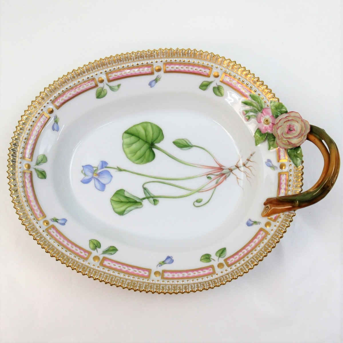 1円～ ロイヤルコペンハーゲン フローラダニカ Viola epipsila ledeb オーバル ピクルスディッシュ y73-1357097k【Y商品】_6