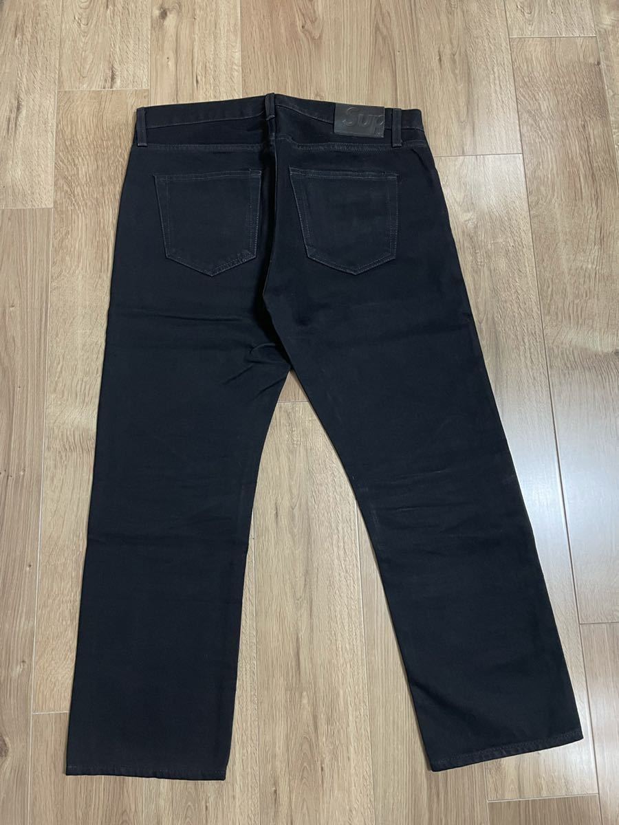 Supreme Stone Washed Black Slim Jean 32 黒 デニム work pant
