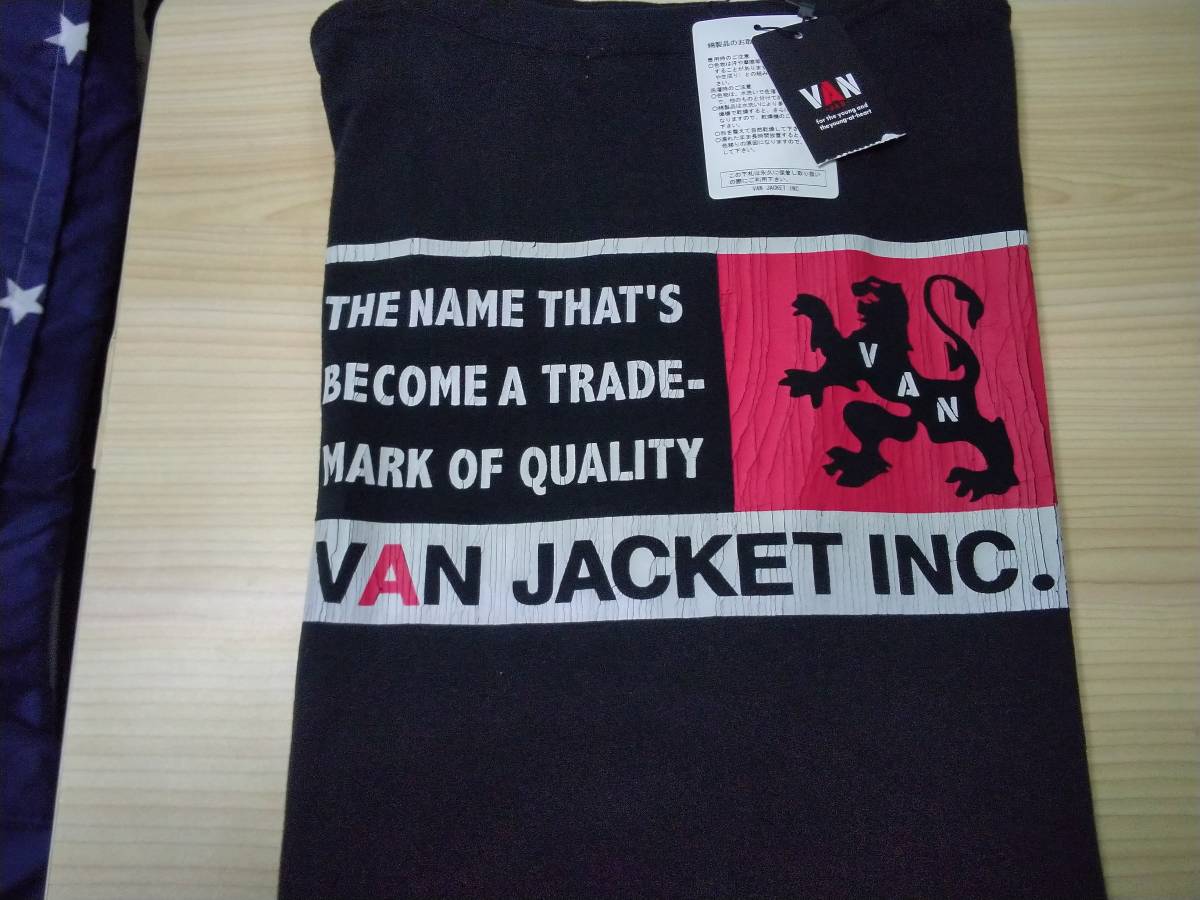 VAN ヴァン STORE セール Lサイズ ライオン VAN JAC 　半袖桜獅子プリントTシャツ　ブラック　　LL 　新品未使用　　　J.PRESS kent　61347