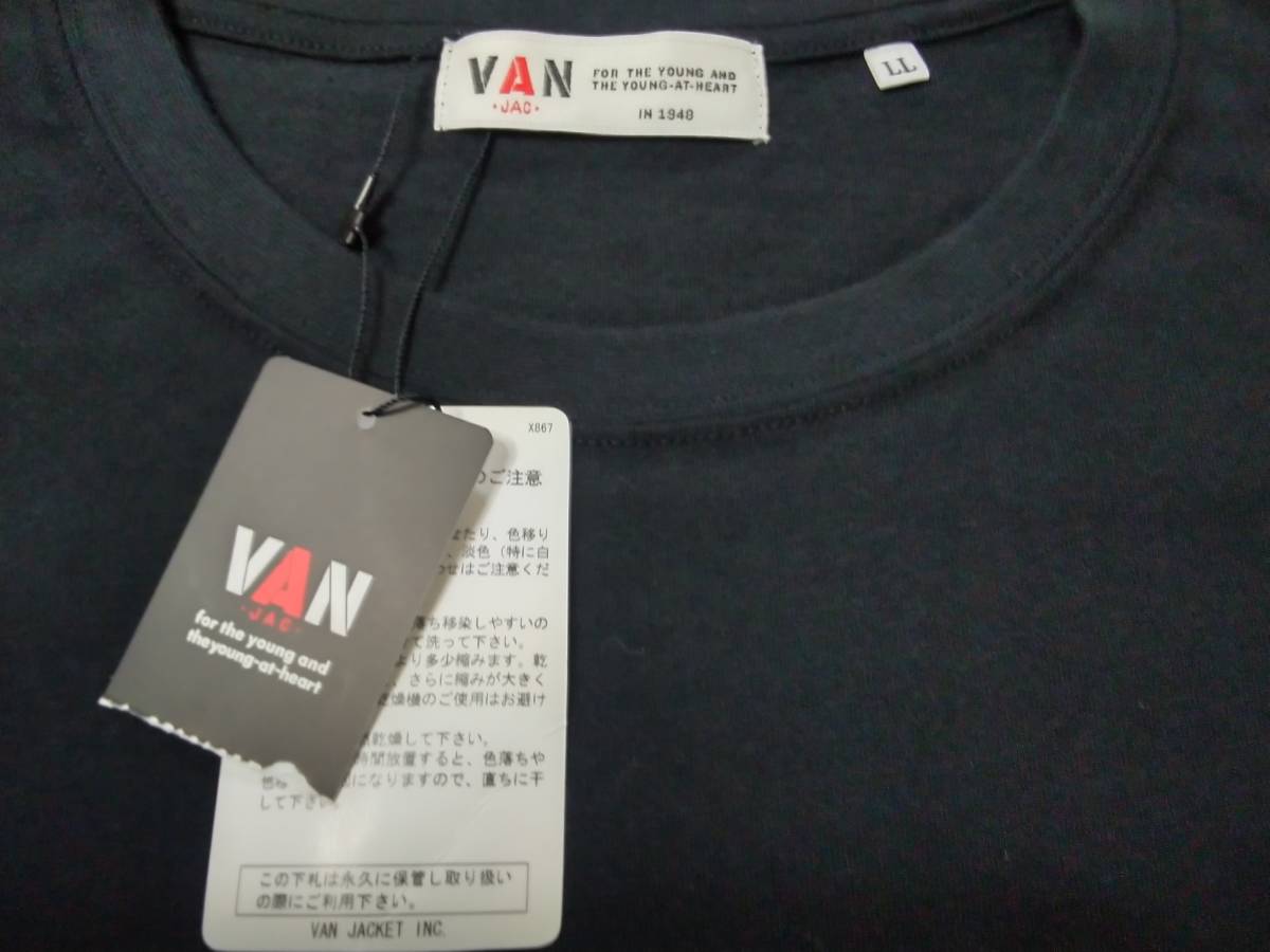 VAN ヴァン STORE セール Lサイズ ライオン VAN JAC 　半袖桜獅子プリントTシャツ　ブラック　　LL 　新品未使用　　　J.PRESS kent　61347
