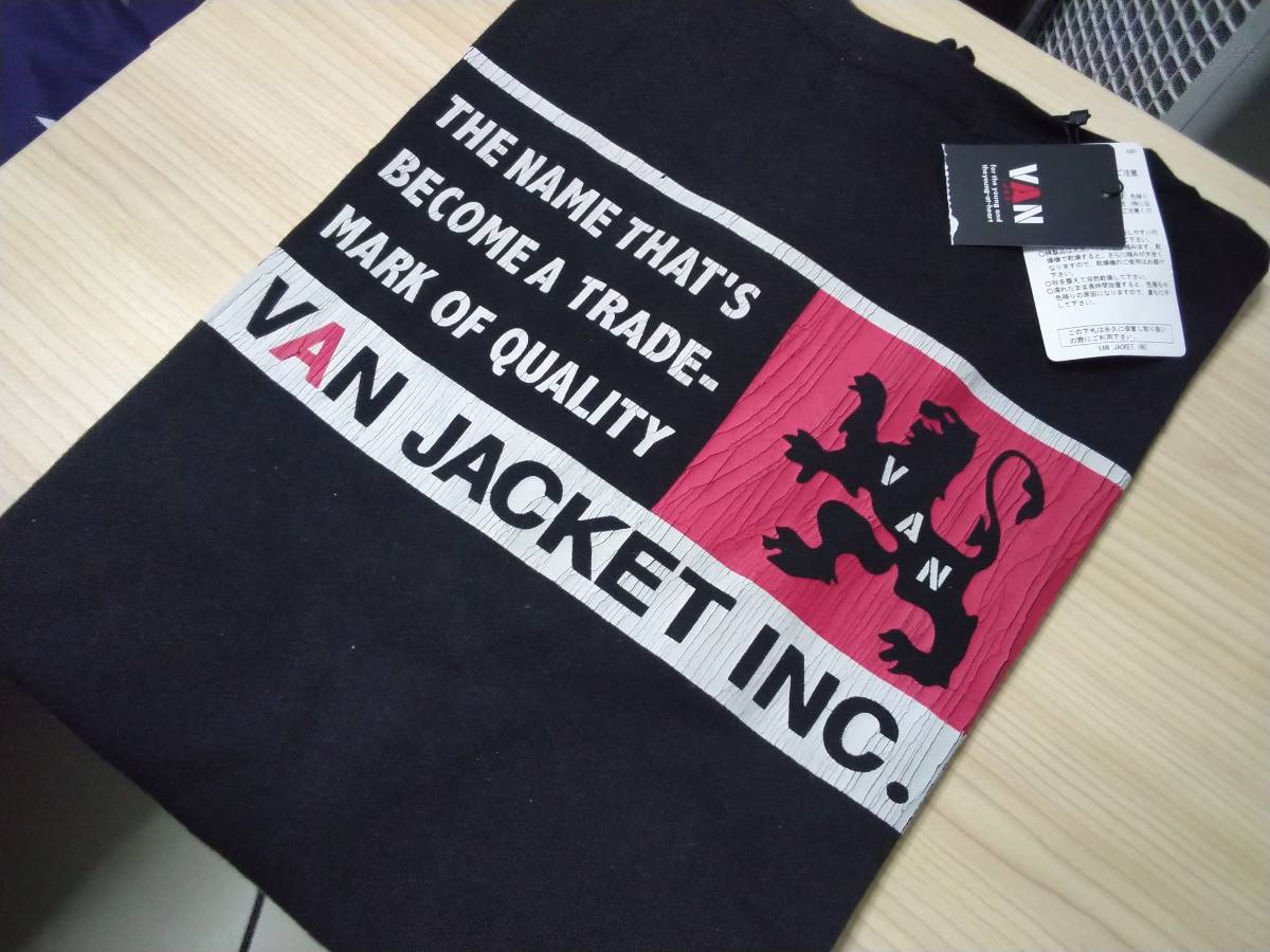 VAN ヴァン STORE セール Lサイズ ライオン VAN JAC 　半袖桜獅子プリントTシャツ　ブラック　　LL 　新品未使用　　　J.PRESS kent　61347
