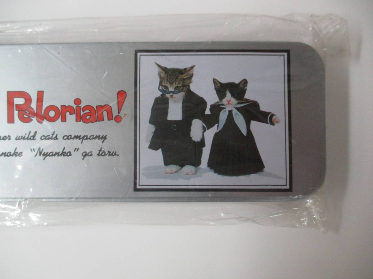 未開封 昭和レトロ なめ猫 ペロカン 缶ペンケース 筆箱 TRY-X 当時物 