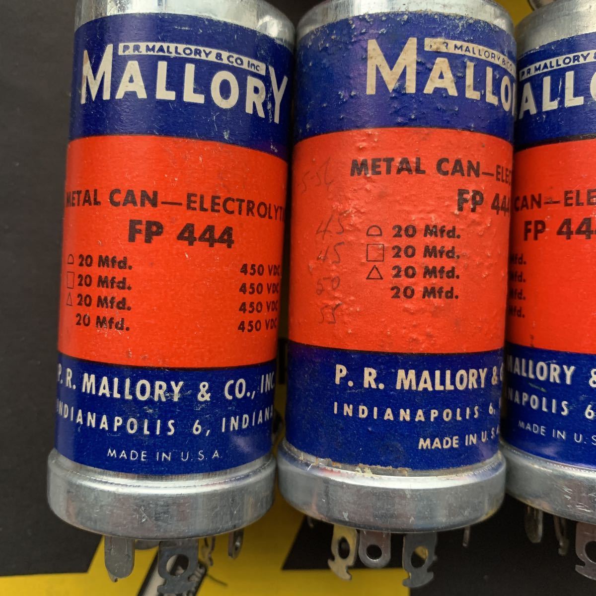 ヴィンテージ　コンデンサ　③ 米国製　Mallory 5本