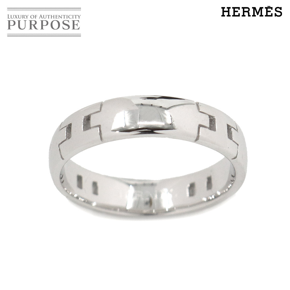 エルメス HERMES ヘラクレス #63 リング K18 WG ホワイトゴールド 750 