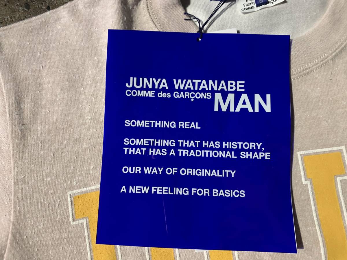 新品 JUNYA WATANABE MAN 19AW ネップ加工 UCLAカレッジロゴカットソー 