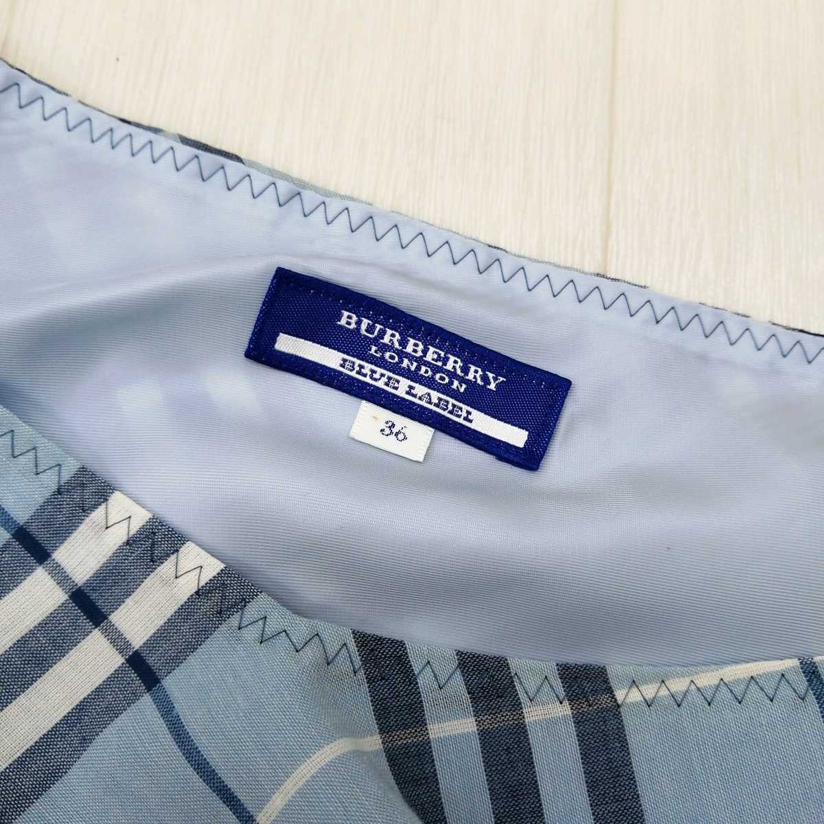A ☆ elegant 気品溢れる バーバリー BURBERRY BLUE LABEL チェック柄 