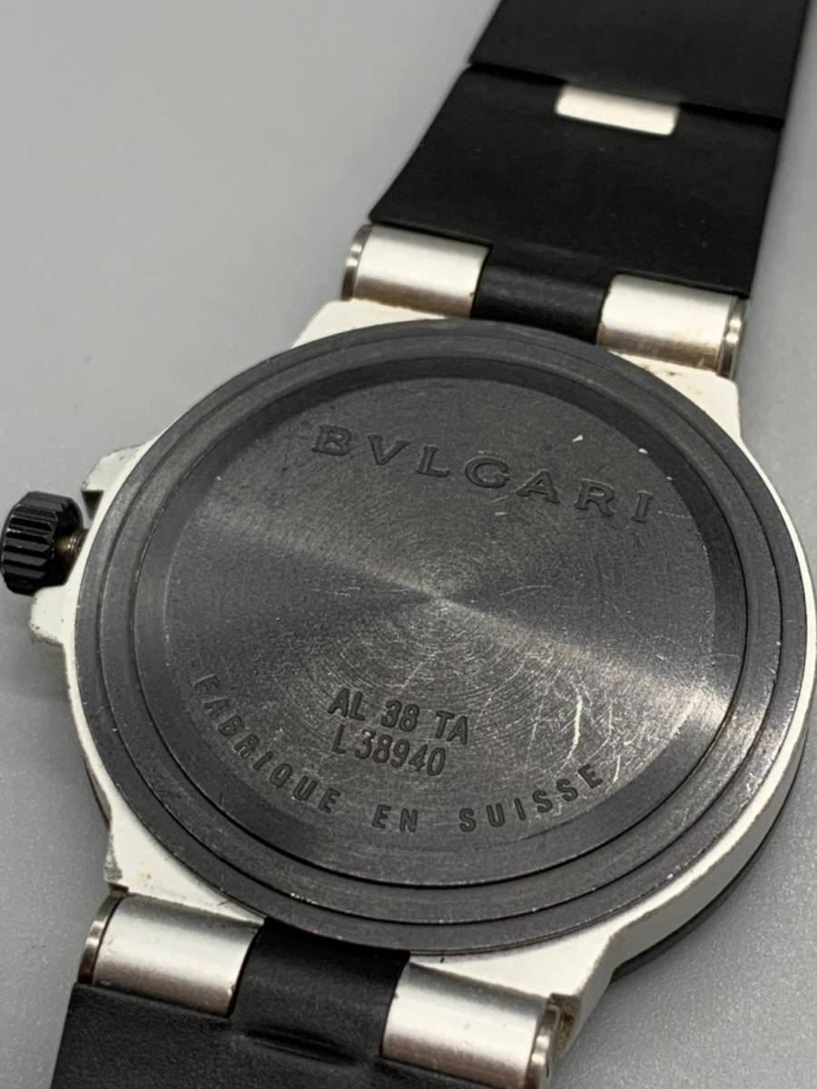 4705】￥1 BVLGARI ブルガリ アルミニウム AL38TA 自動巻き メンズ 