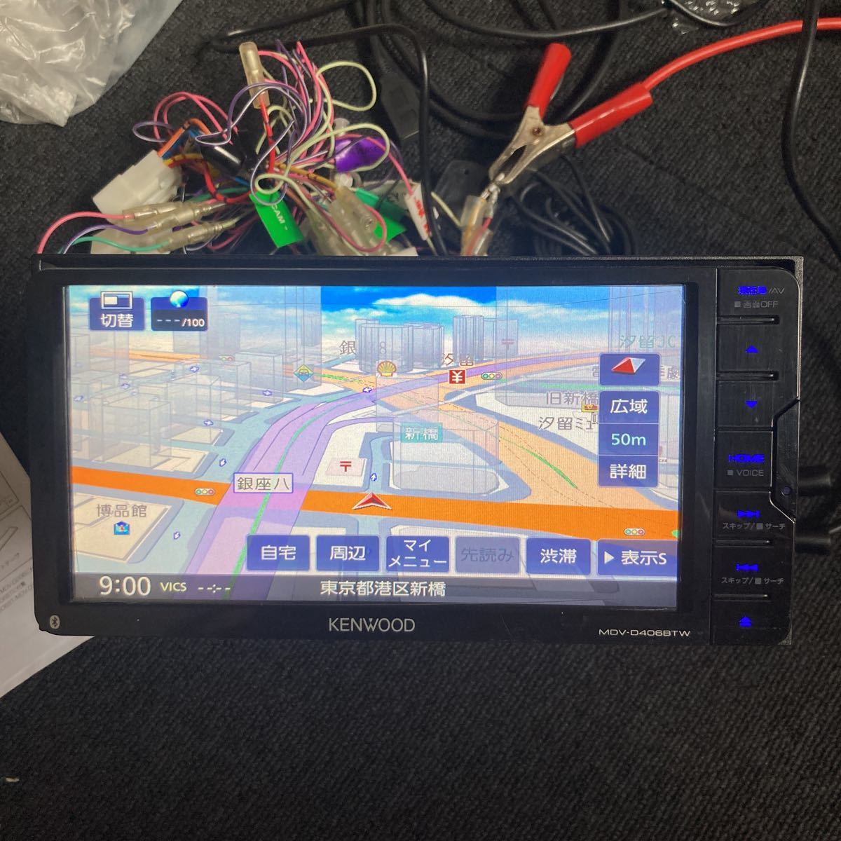 ケンウッドMDV-D406BTW最新地図2024春版更新済bluetooth対応