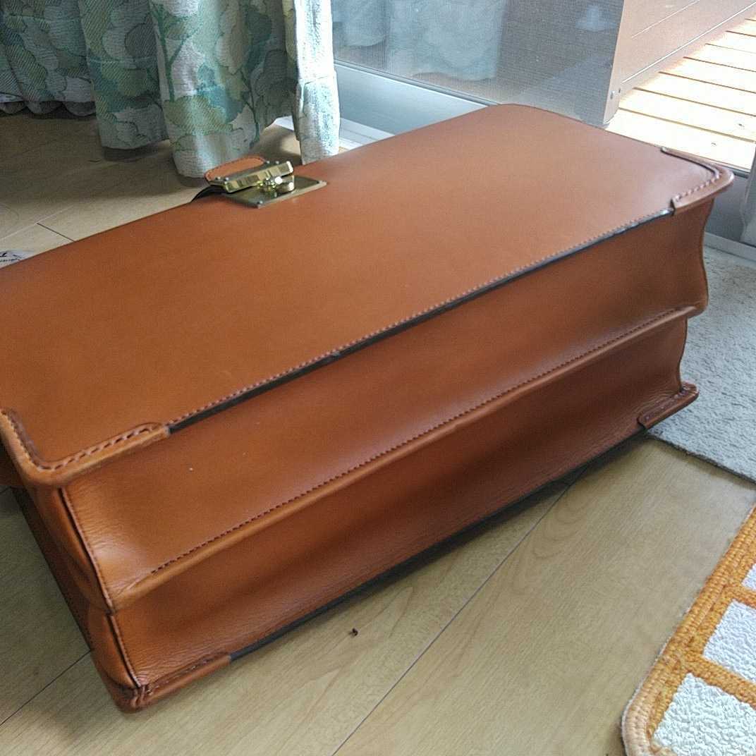 美品 皇室御用達 SOMES SADDLE ブリーフケース レザー ブラウン