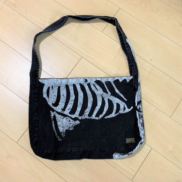 美品 キャピタル KAPITAL BLKデニム BOOK BAG トートバック ショルダー