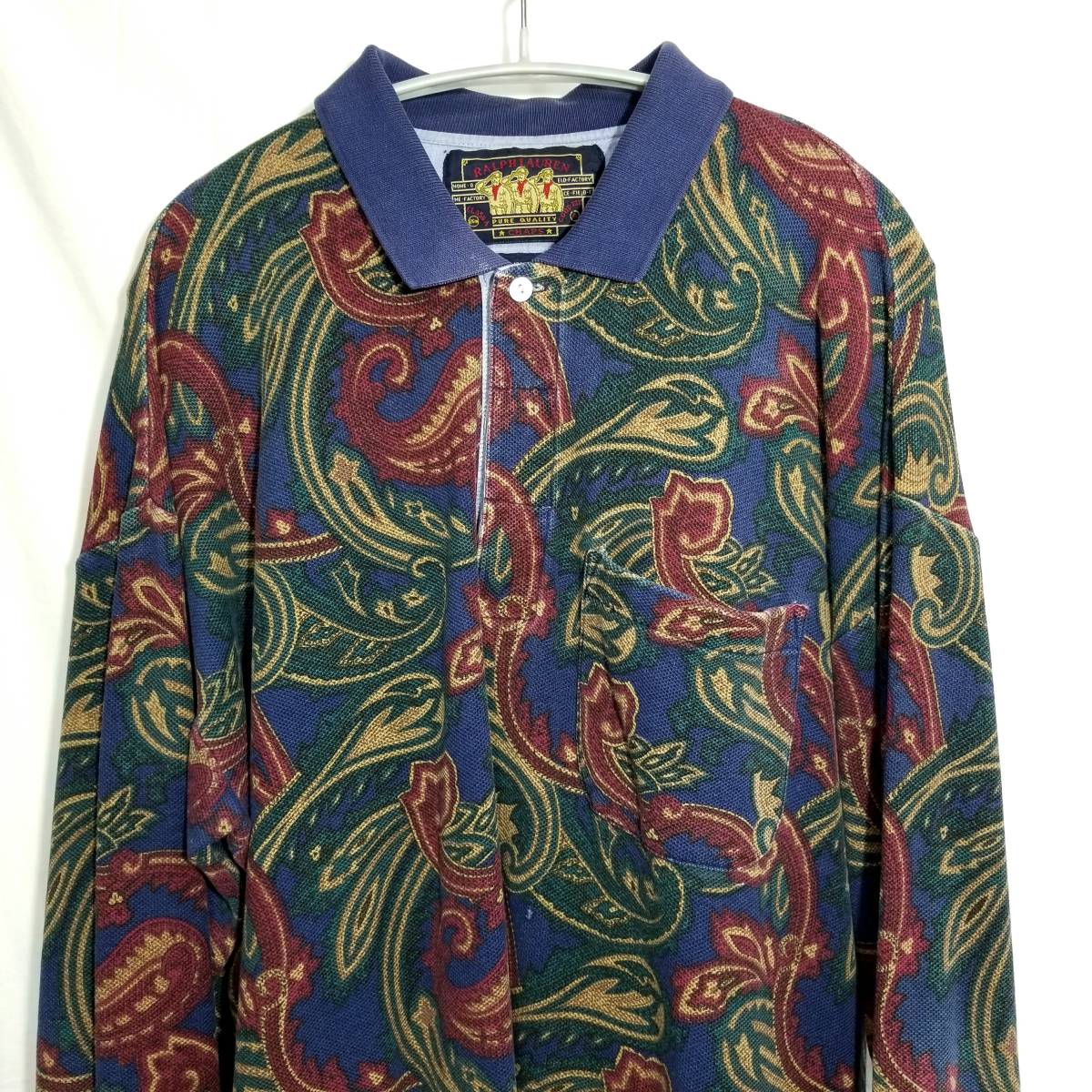 80s OLD TAG CHAPS チャップス ラルフローレン 総柄 ペイズリー 