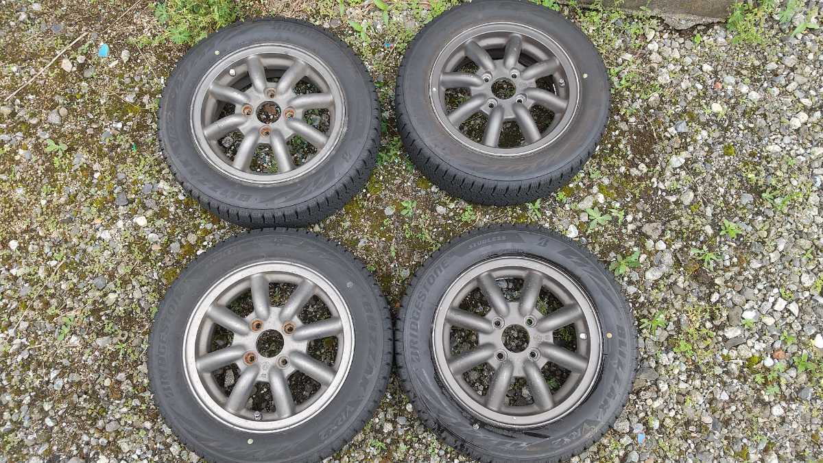 人気定番，定番人気 軽サイズ ワタナベ8スポーク13インチ PCD100-4H 4.5j+45 スタッドレス付 watanabe(スタッドレスタイヤ)｜売買されたオークション情報、yahooの商品情報をアーカイブ公開 - オークファン 4穴