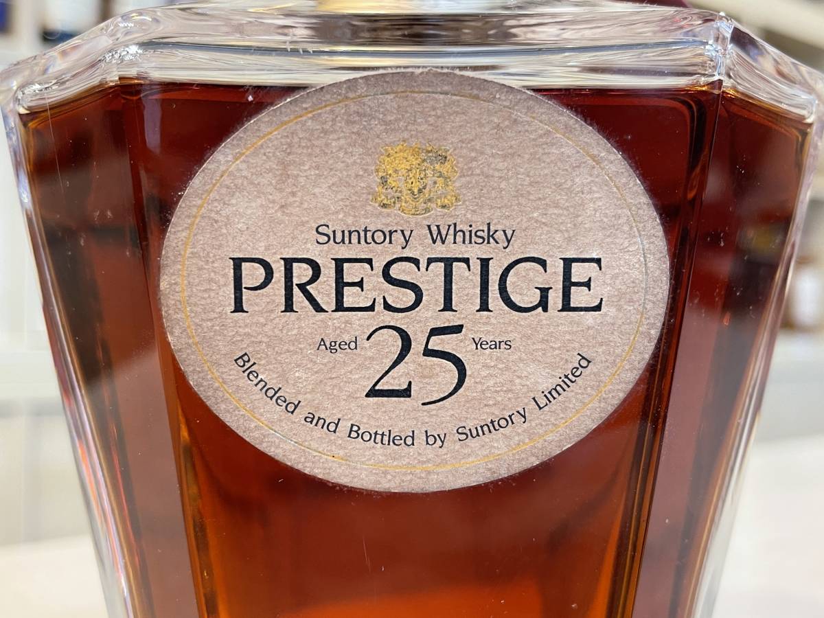 サントリー ウイスキー プレステージ 25年 カガミクリスタル SUNTORY