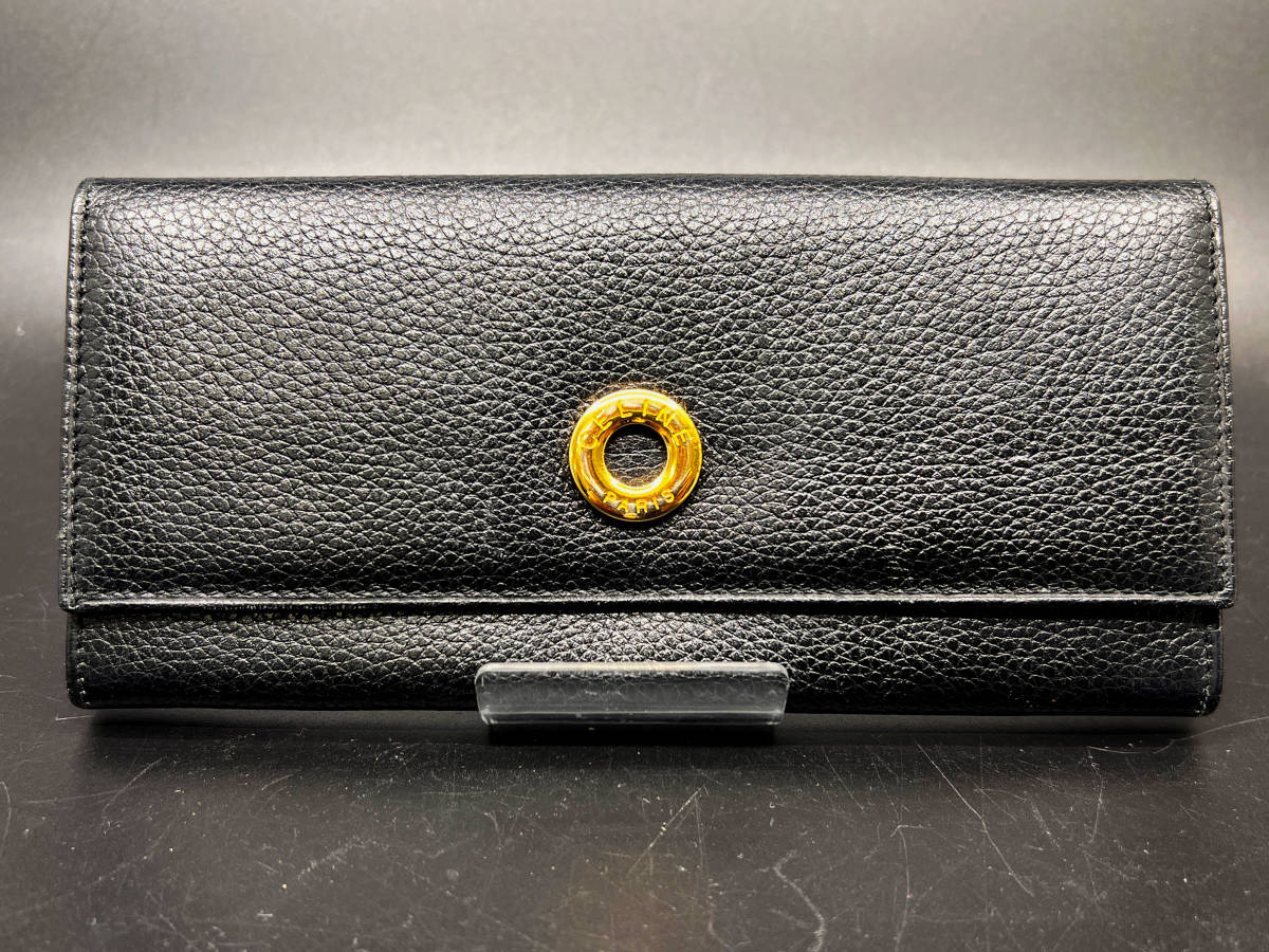 9263】美品 CELINE セリーヌ レザー 二つ折り 財布 ゴールド 金具 