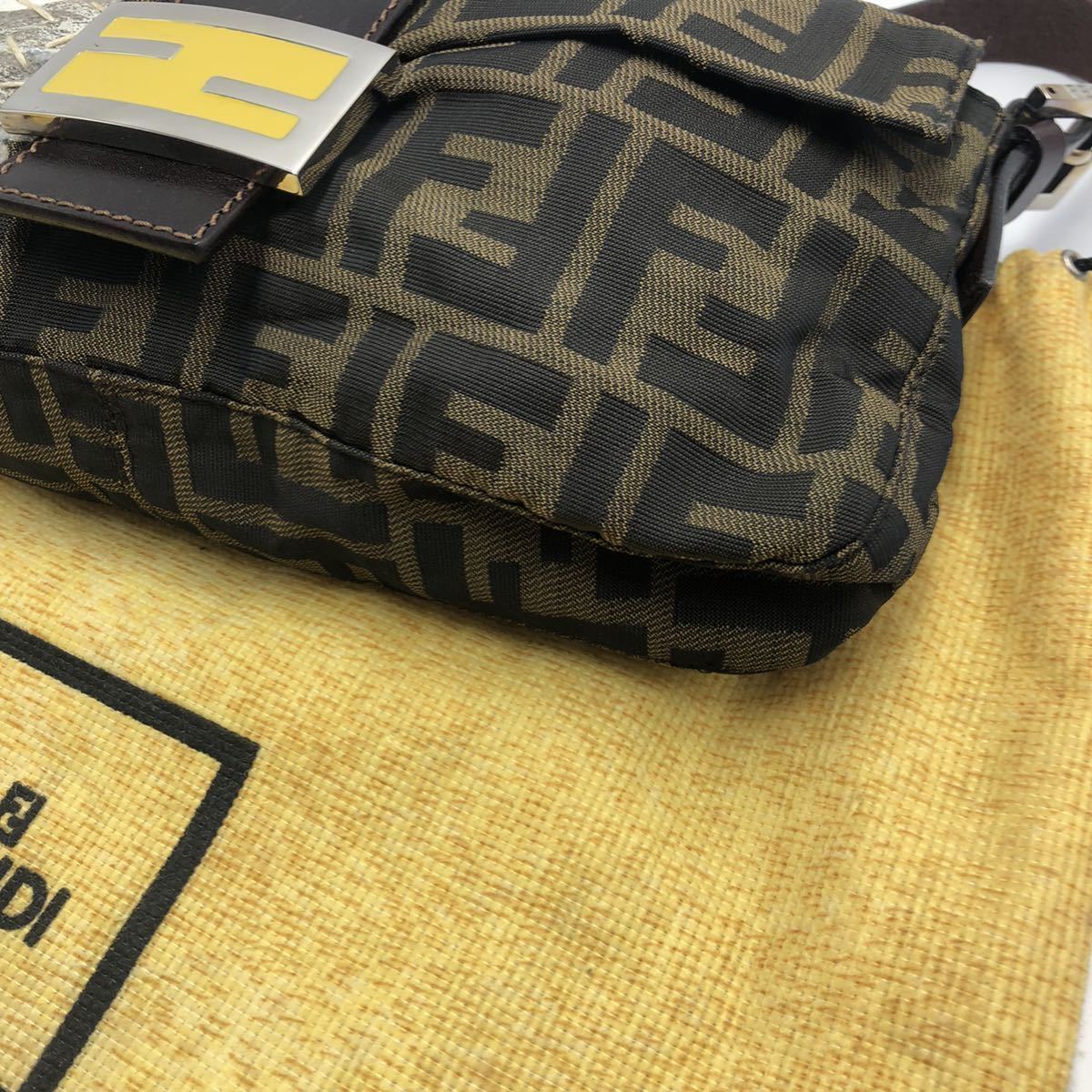 1円 ほぼ FENDI マンマバケット シルバー金具 FF金具 ズッカ フラワー 
