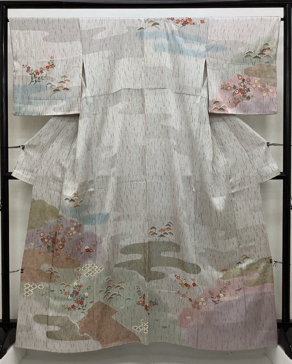 新作，得価 きものcocon 訪問着 身丈167/裄68/正絹/ライトグレー系/金駒刺繍 5-2-3K-1838-q(仕立て上がり)｜売買されたオークション情報、yahooの商品情報をアーカイブ公開 - オークファン 仕立て上がり
