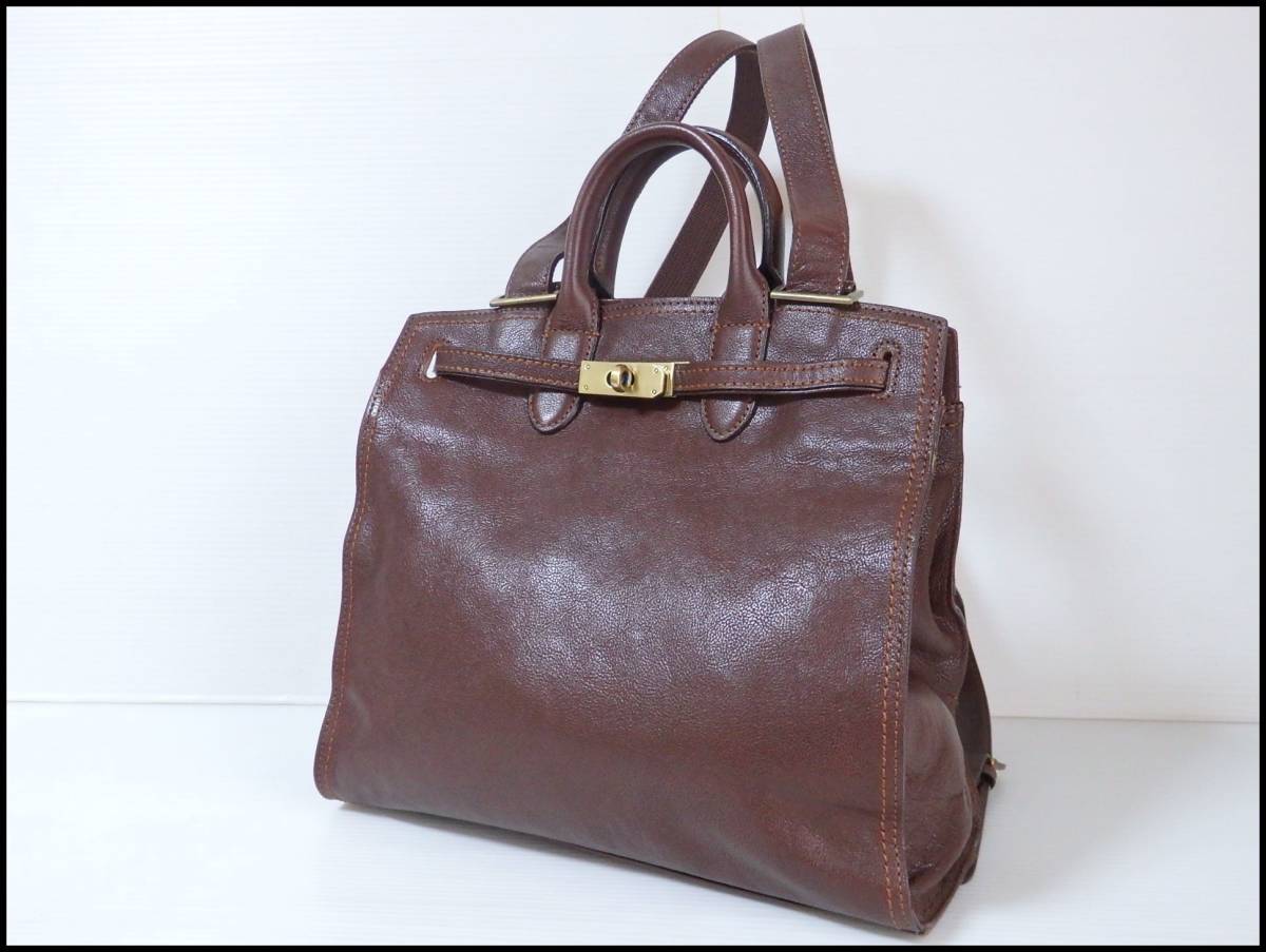 本物 Dakota ダコタ 2way リュック トートバッグ レザー ケリー型 