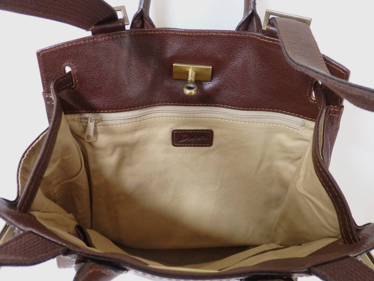 本物 Dakota ダコタ 2way リュック トートバッグ レザー ケリー型 