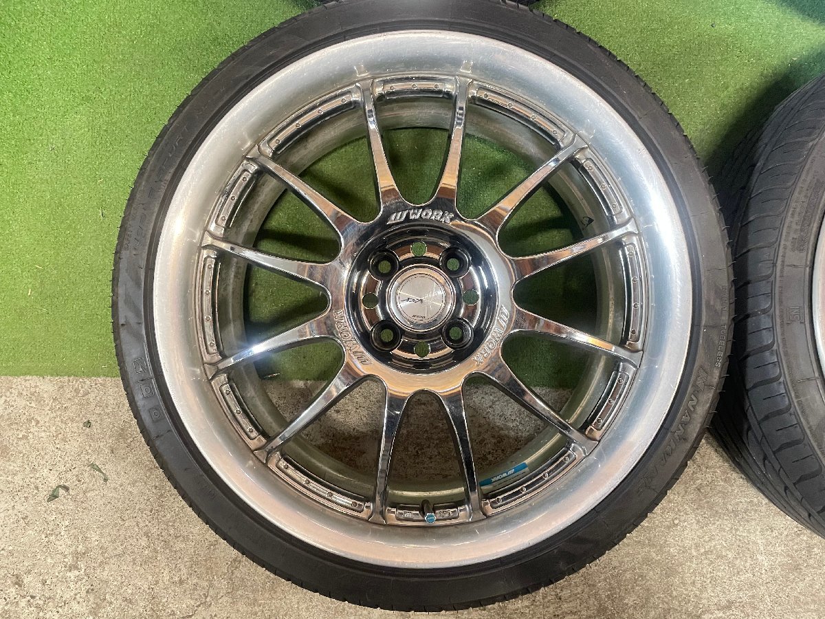 WORK XSA 戦 イクサ 18インチ 7.5J +42 PCD100 4H 215/35R18 NANKANG 