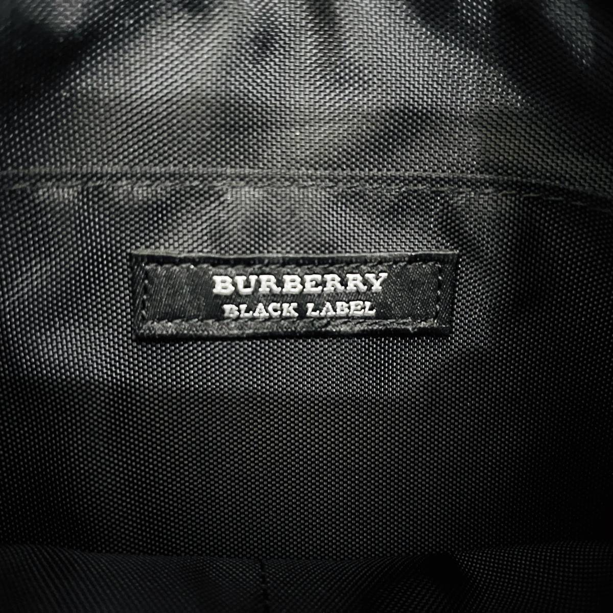 レア BURBERRY BLACK LABEL バーバリーブラックレーベル ナイロン&本革 