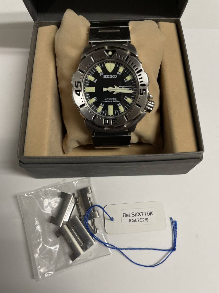  Z-11355 品 SEIKO/セイコー ブラックモンスター/SKX779K Cal.7S26 海外モデル(海外モデル)｜売買されたオークション情報、yahooの商品情報をアーカイブ公開 - オークファン 海外モデル