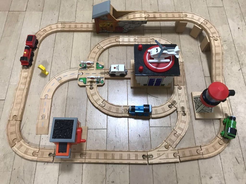 木製 トーマス レール&トレイン パーシー ハロルドレスキューセット 